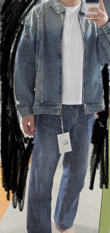 【韓国 MILLO ARCHIVE】Washed Denim Racing Jacket MUSINSA | MILLO WOMEN Washed Denim Racing Jacket [Stone Black]