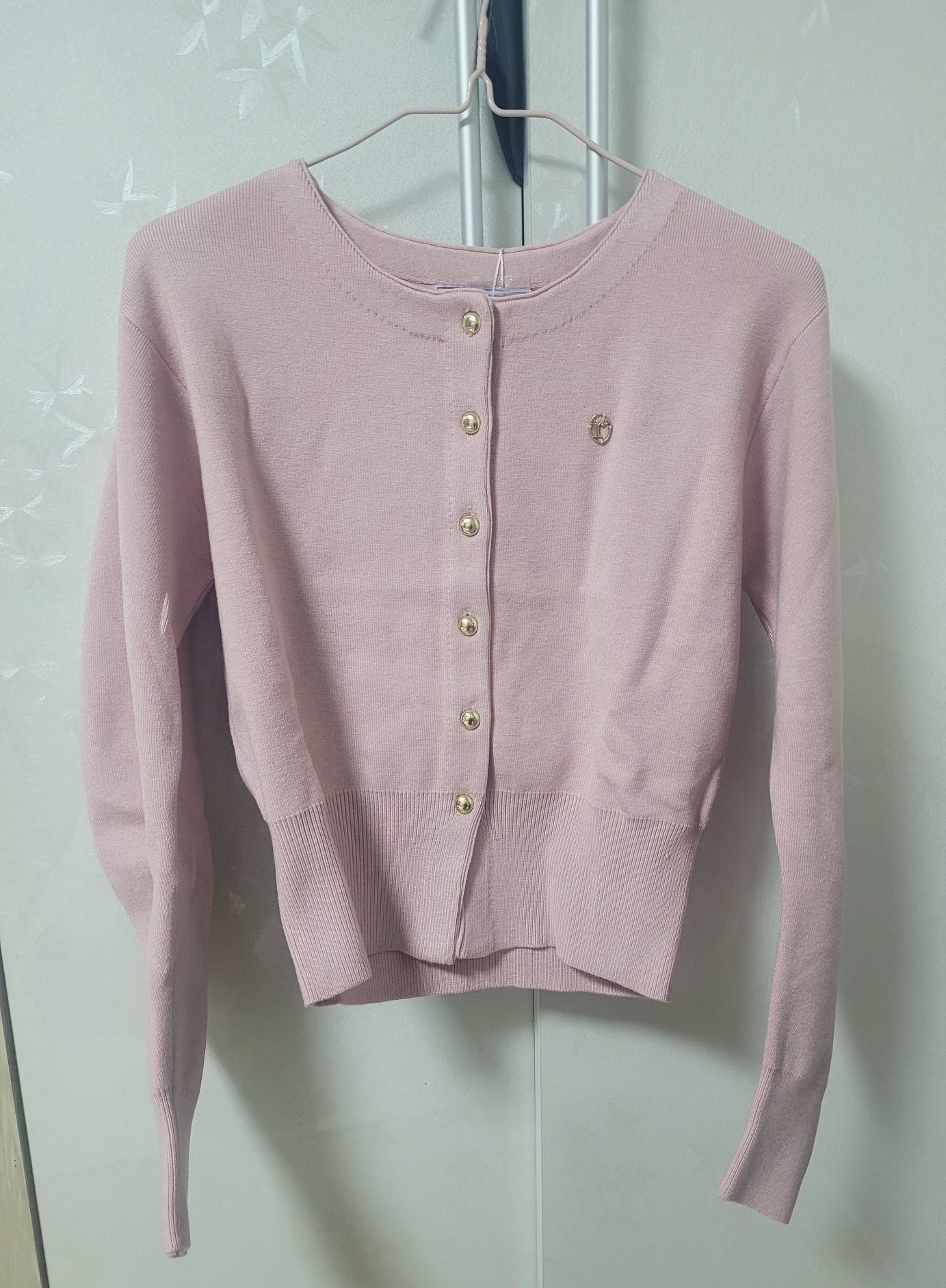 MUSINSA公式 | ROLAROLA ROUND VOLUME SLEEVE CARDIGAN PINK