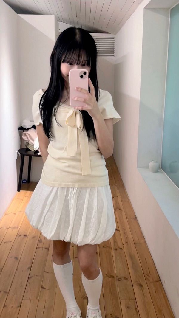 LETTER FROM MOON ♥ Ellie Lace Balloon Pumpkin Skirt Ellie Lace Balloon Pumpkin Skirt ( 2 colors ) - LETTER FROM