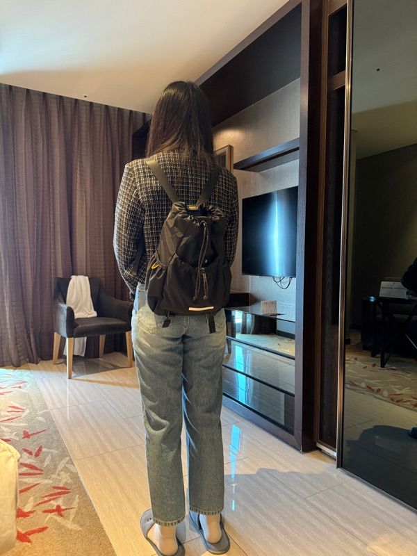 MUSINSA | RAWROW String Mini Backpack 763 ep.3 Brown&Sky Blue