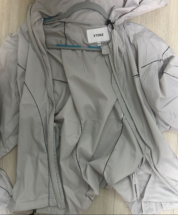 MUSINSA公式 | XTONZ XJ113 Color Stitch Light Windbreaker (BLACK)