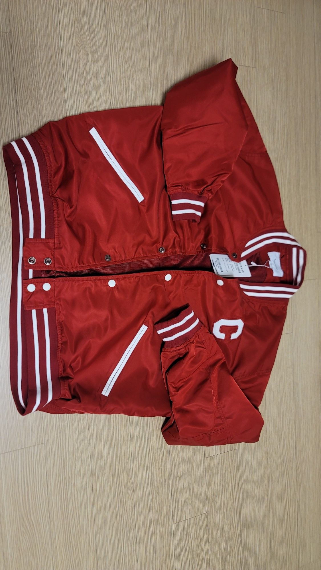 MUSINSA | COVERNAT C logo varsity jacket navy