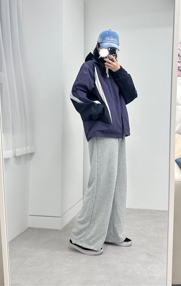 MUSINSA | 1993STUDIO Color Block 93 Sporty Zip-up Jacket_Purple