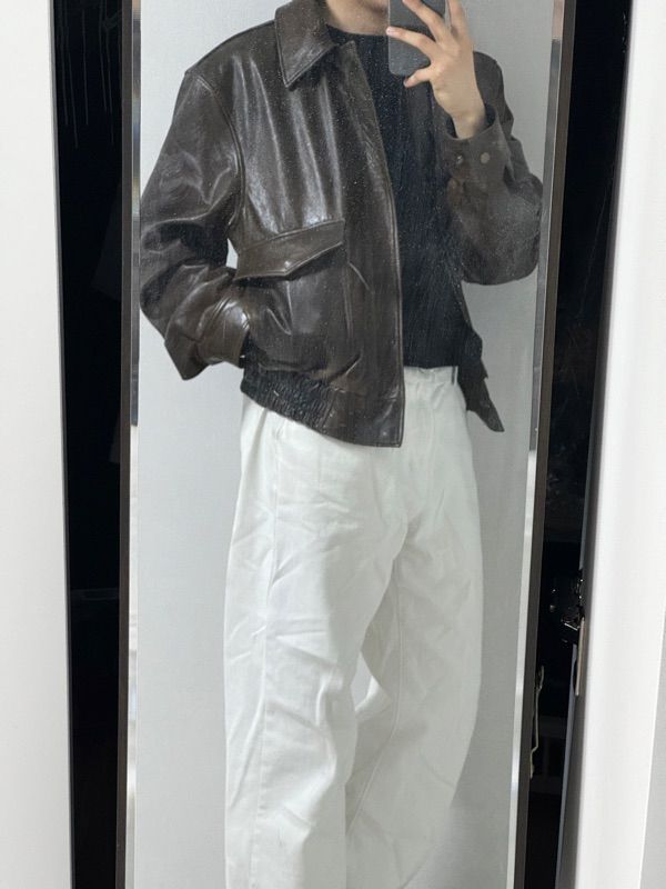 MUSINSA | COOR Vegetable Leather A-2 Jacket (Black)