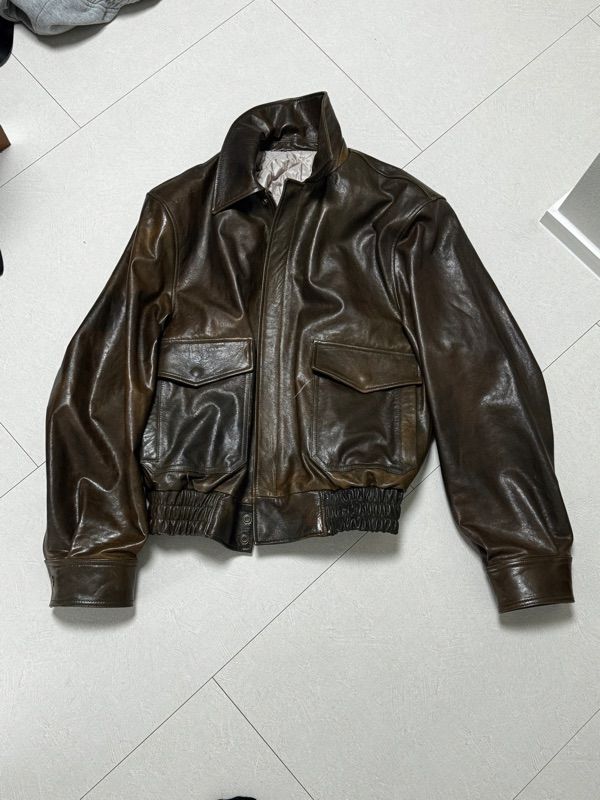 MUSINSA | COOR Vegetable Leather A-2 Jacket (Black)