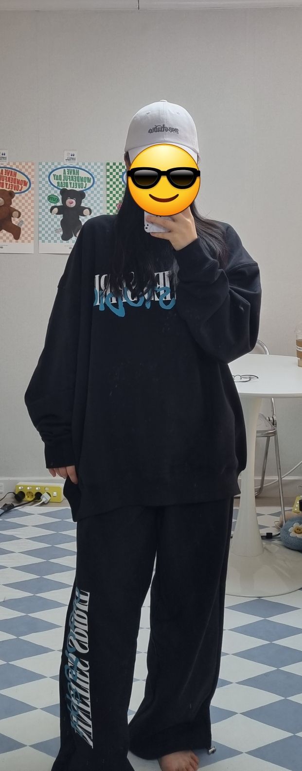 MUSINSA | 1993STUDIO Nineties Spirit Sweatshirt_Black