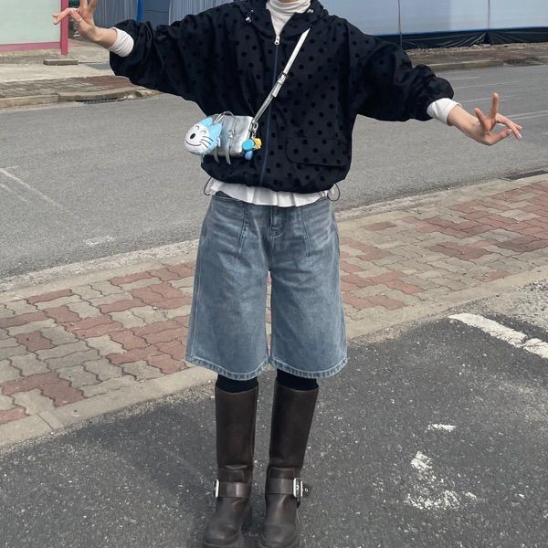 【OHESHIO】dot frill hooded windbreaker jumper MUSINSA | OHESHIO dot frill hooded windbreaker jumper (navy)