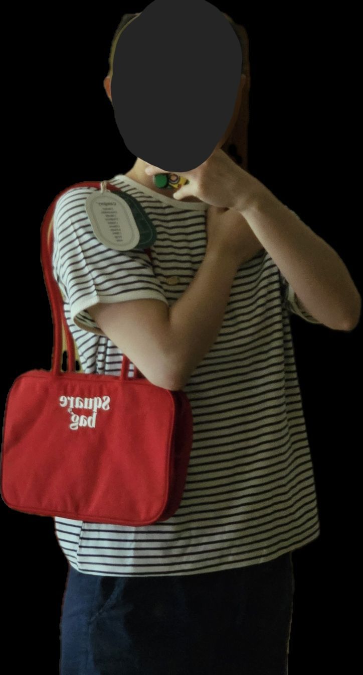 MUSINSA公式 | CATEGORY9 SQUARE SHOULDER BAG_RED