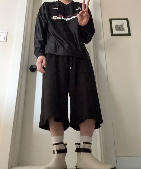 MUSINSA | Codegraphy (Women) Sporty Metal Jersey Long Sleeve_Black