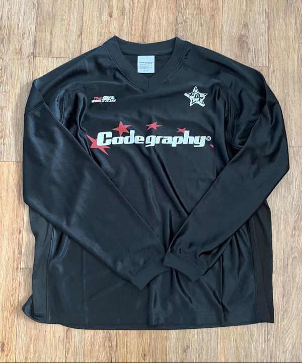 MUSINSA | Codegraphy (Women) Sporty Metal Jersey Long Sleeve_Black