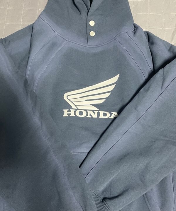 パーカー・フーディ HONDA MOTORCYCLE KOREA Honda Vintage Cutoff Hoodie Spray Gre Genuine Honda Motor Cycle Honda Vintage Cutoff Crop Hoodie