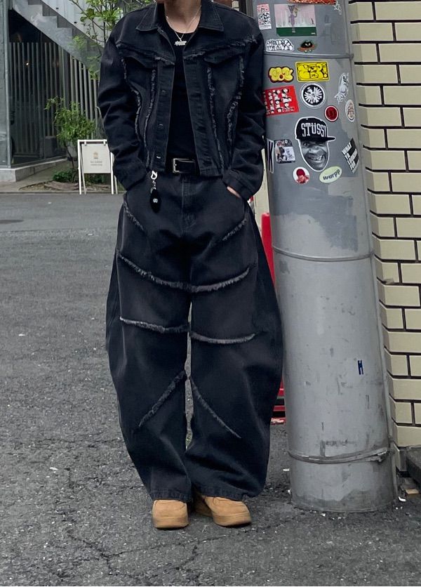 デニム・ジーパン NOT4NERD Side One Tuck Denim Balloon Pants Deep Blue PT064D MUSINSA | NOT4NERD Side One Tuck Denim Balloon Pants - Deep Blue