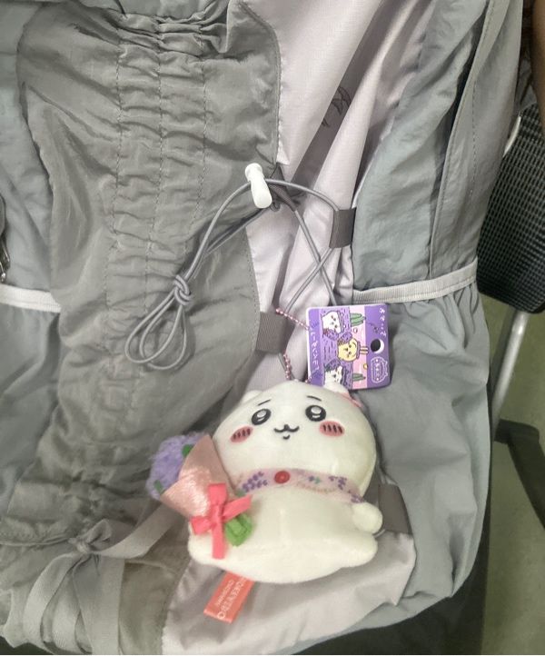 MUSINSA | WAI KEI Half String Nylon Backpack Gray