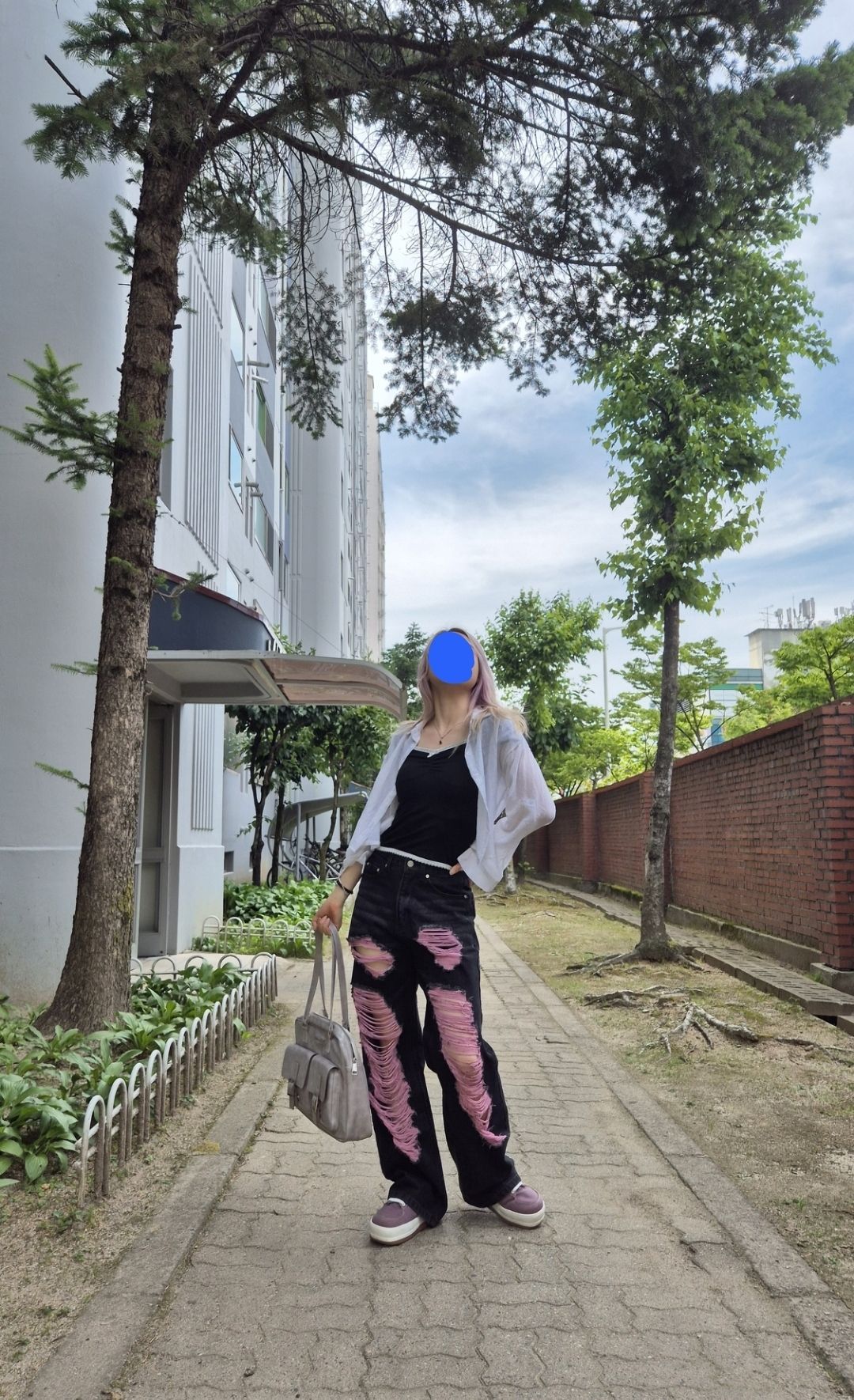 MUSINSA | WAI KEI Color Destroyed Denim Pants Black