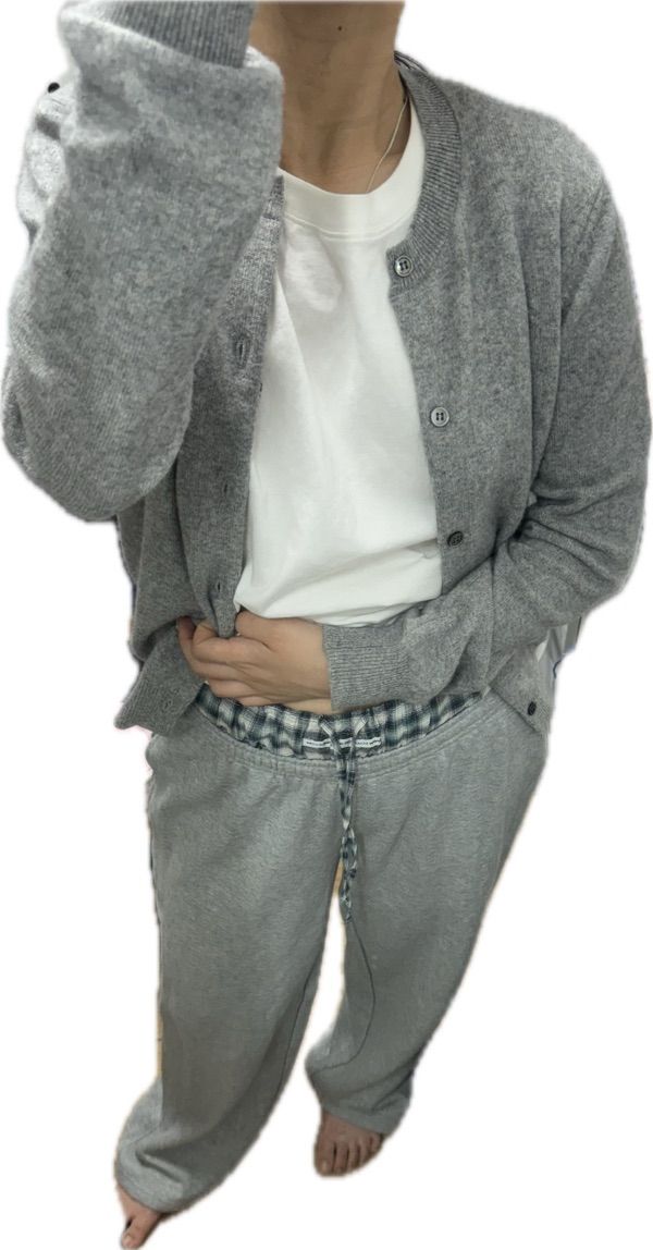 MUSINSA | SCULPTOR Boxer Layered Sweatpants Melange Gray