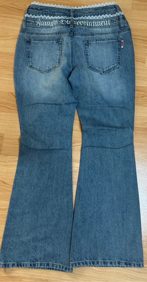 【SCULPTOR 】Double Waist Boots Cut Denim Double Waist Boots Cut Denim Vintage Ice – Sculptor