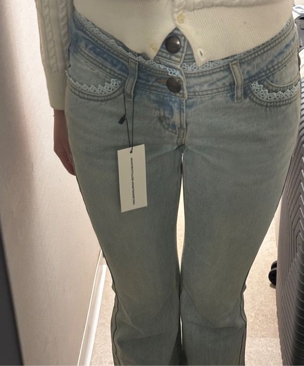 m*o様 Double Waist Boots Cut Denim／Y2K Double Waist Boots Cut Denim Mid Blue – SCULPTOR JAPAN