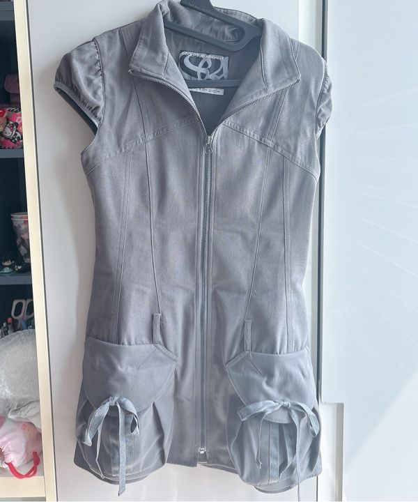 MUSINSA | SCULPTOR Cargo Zip-Up Dress Charcoal
