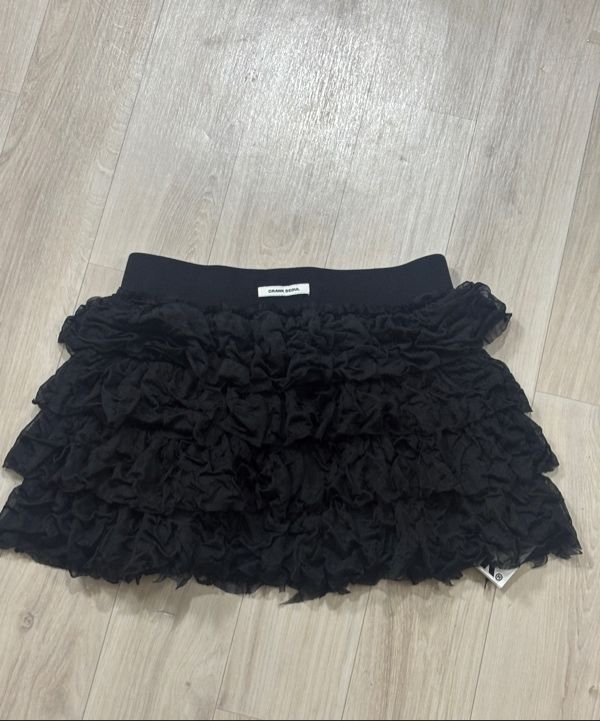 MUSINSA | CRANK Cancan frill mini skirt_black