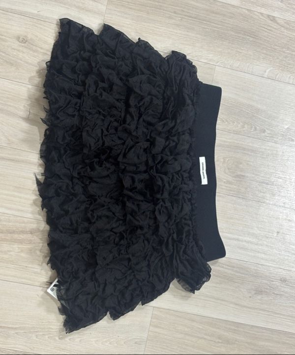 MUSINSA公式 | CRANK Cancan frill mini skirt_black