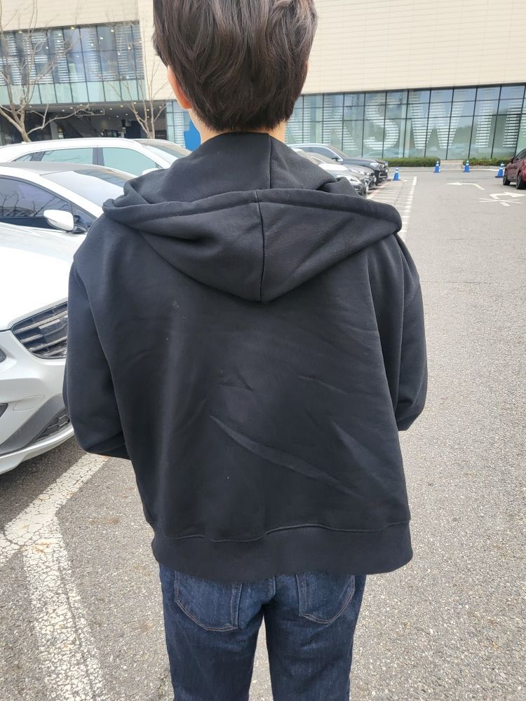 MUSINSA | TRILLION Essential 2WAY Sweat Hooded Zip-Up (BLACK)