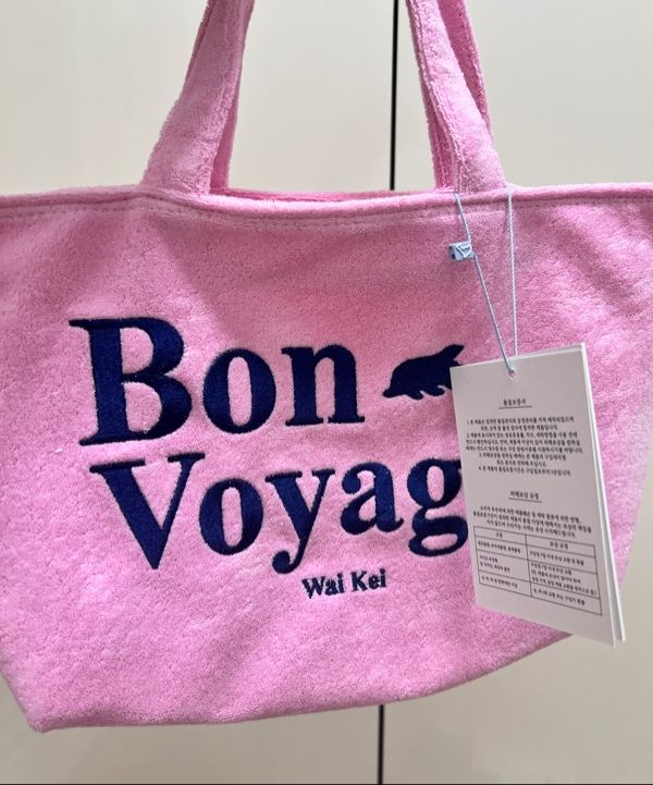 ★Wai Kei★ Bon Voyage Terry Small Tote Bag Pink YKBD01AC02- Designer fashion, Seoul-fully created | W Concept