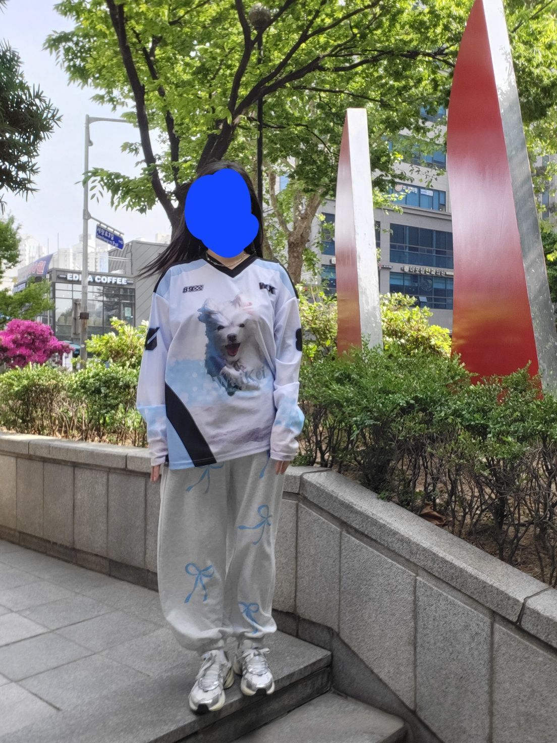 [WAI KEI] Maltese Cloud Mesh Jersey T-shirt ★UNIS着用 WAI KEI] Maltese Cloud Mesh Jersey T-shirt ☆UNIS着用 (Wai