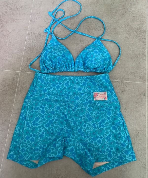 MUSINSA | LOOPLOOP String bikini top [Vintage Peony_Blue]