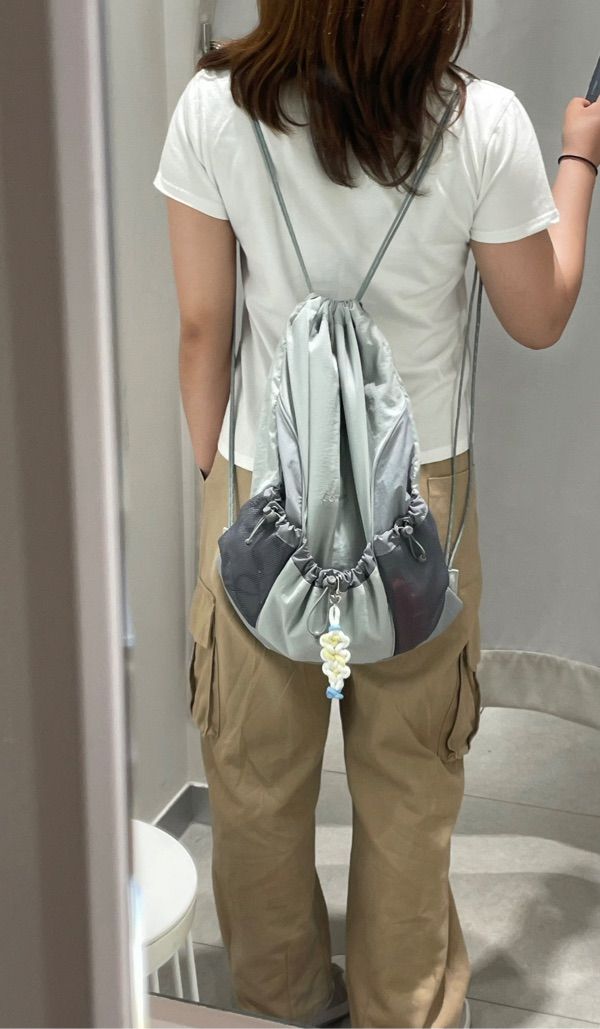 MUSINSA | COVERNAT Nylon String Backpack Salmon