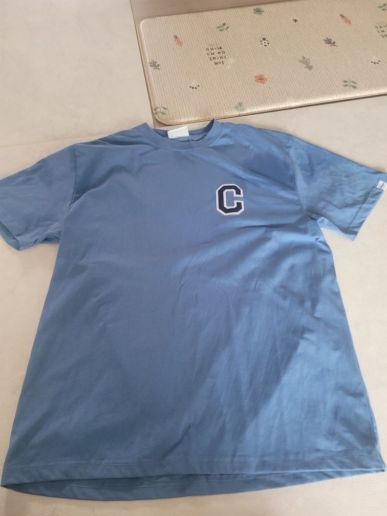 MUSINSA公式 | COVERNAT Shine C logo t-shirt navy