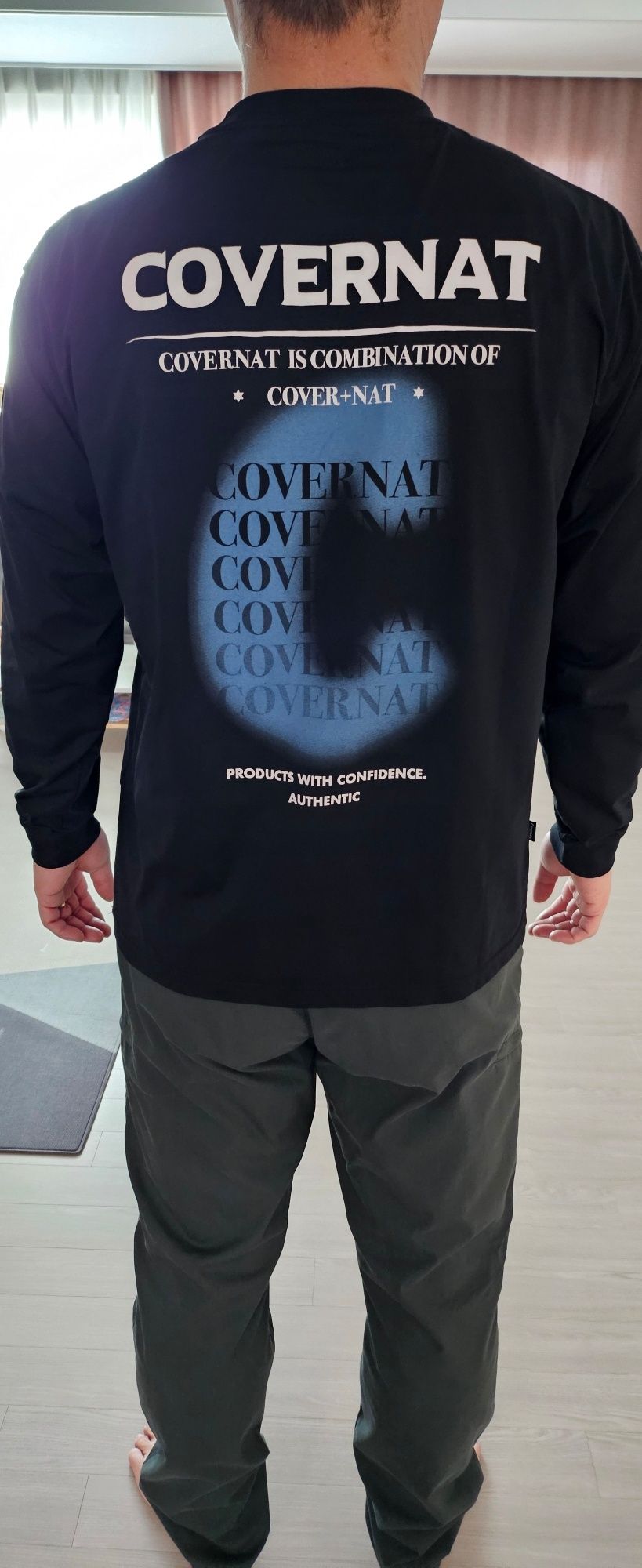 MUSINSA | COVERNAT Authentic C gradient long sleeve black