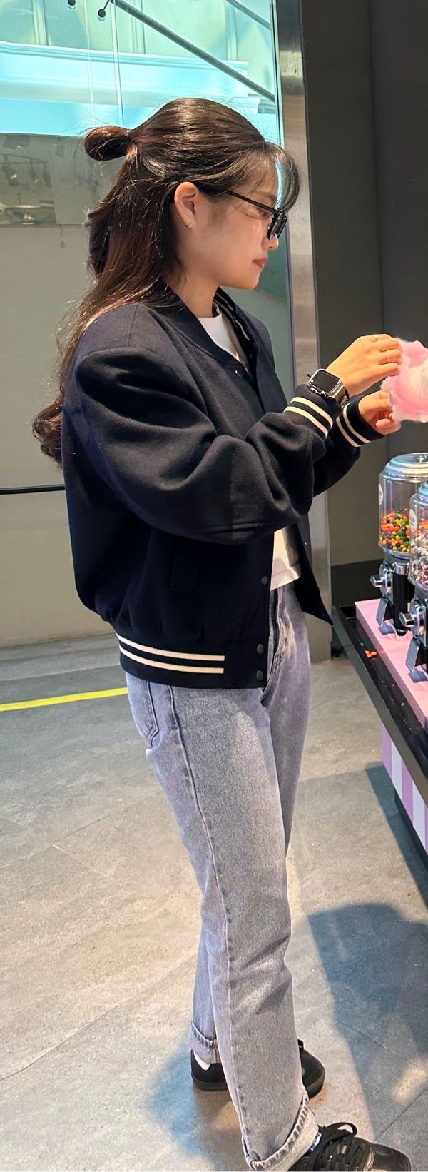 ◇Siyazu◇ SIOT4098 Overfit Varsity Jacket_Charcoal MUSINSA | SIYAZU SIOT4098 Overfit Varsity Jacket_Charcoal