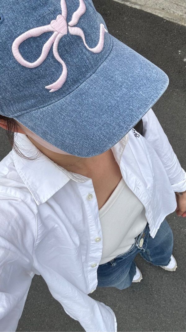★RONRON★ HEART RIBBON BALL CAP CHARCOAL CREAM RONRON] Heart Ribbon Ball Cap – Arielle Store