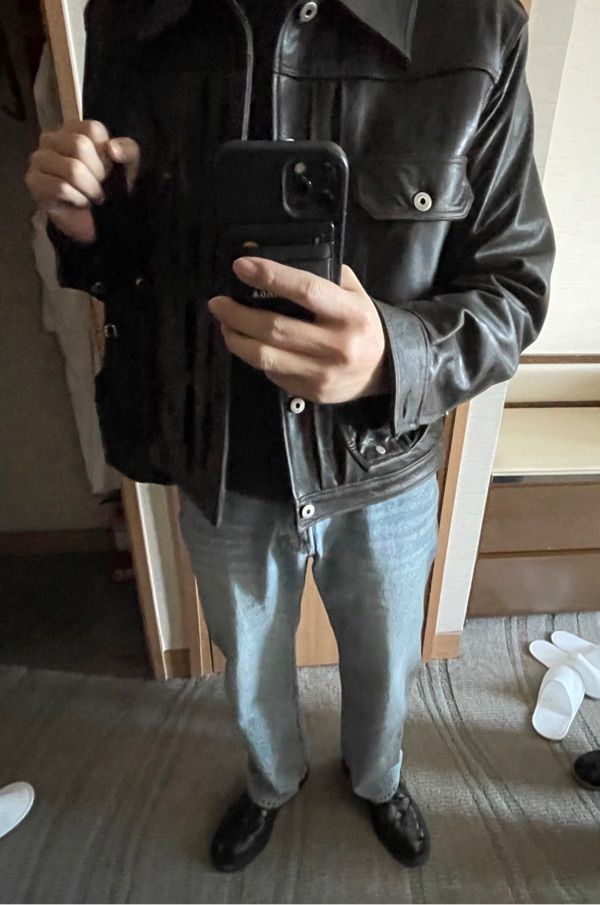 【COOR】 Lambskin pocket trucker jacket★追跡付 MUSINSA | COOR Lambskin pocket trucker jacket (dark brown)