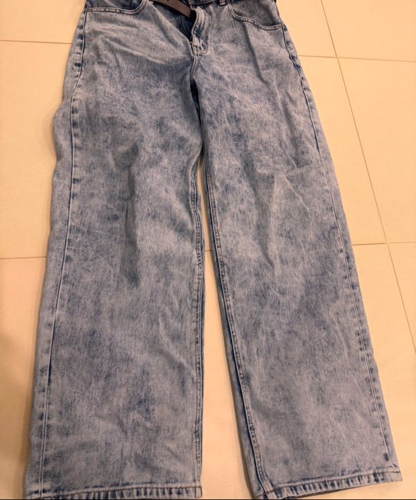 MUSINSA | MUSINSA STANDARD Fog washed extra wide denim pants