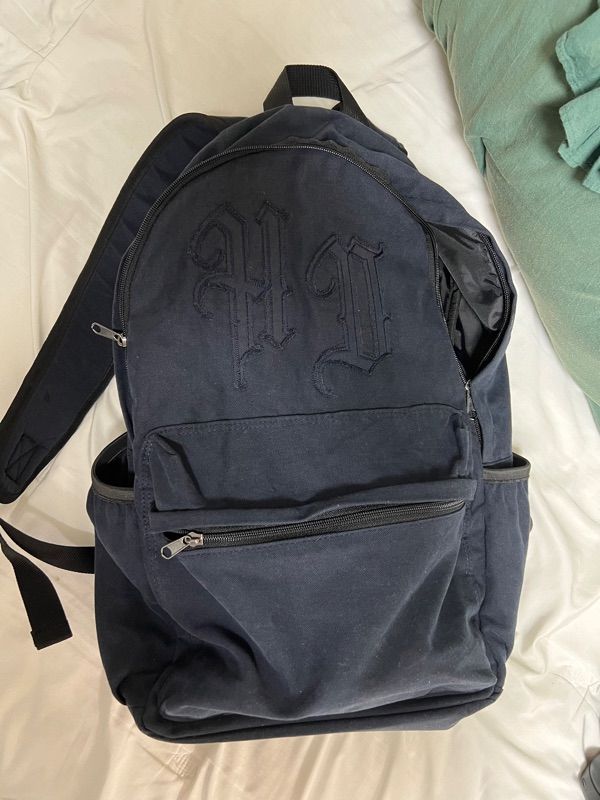 MUSINSA | HOODHOOD HD Logo Applique Backpack Brown