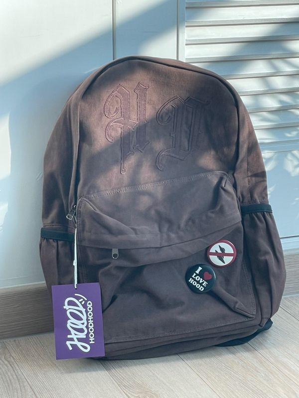 【韓国 HOODHOOD】HD Applique nylon backpack 韓国 HOODHOOD】HD Logo applique backpack