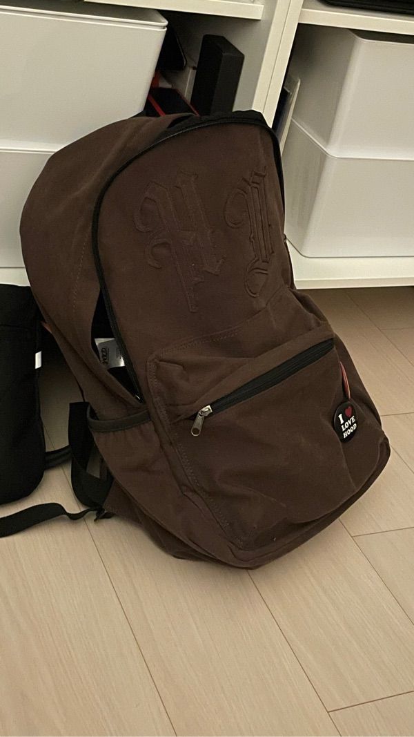 MUSINSA公式 | HOODHOOD HD Logo Applique Backpack Brown
