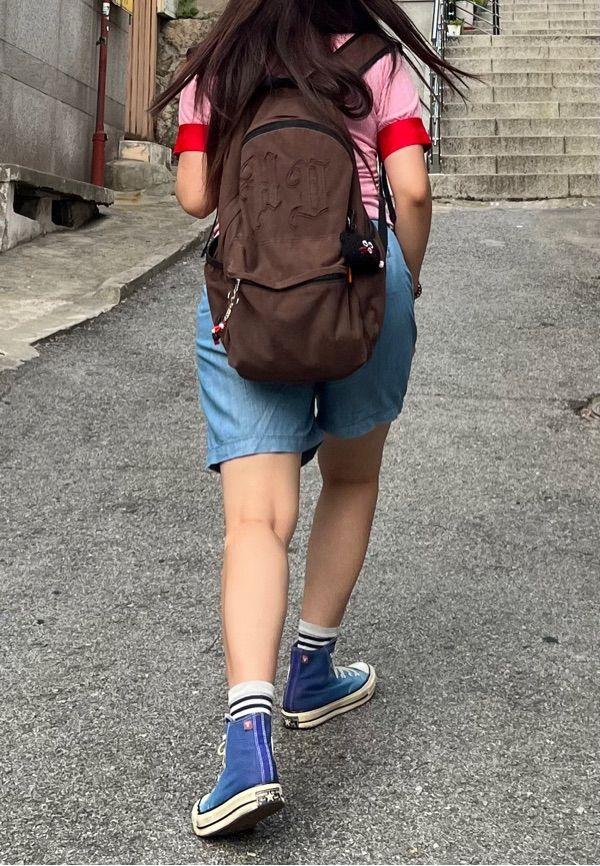 MUSINSA公式 | HOODHOOD HD Logo Applique Backpack Brown