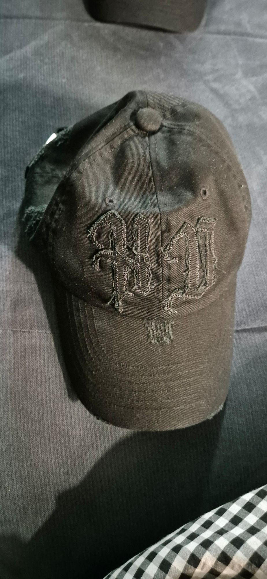 ●HOODHOOD● HD Applique Damage Ball Cap Brown HDBD01AC01-3 MUSINSA | HOODHOOD HD applique damage ball cap brown