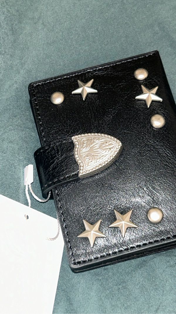 MUSINSA | ILLIGO Western Accordion Card Holder Black