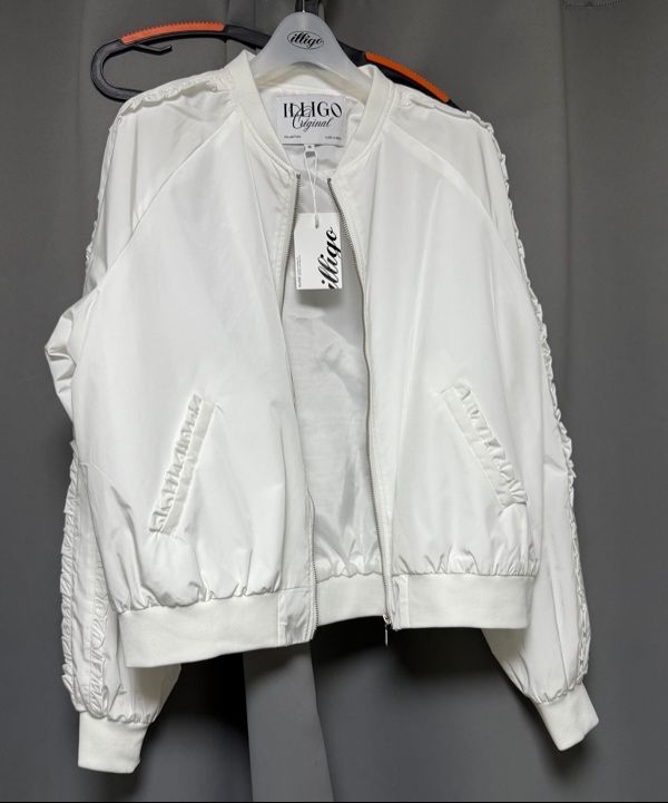 ★ ILLIGO★ PETAL FRILL BOMBER JACKET MUSINSA | ILLIGO Petal frill bomber jacket white