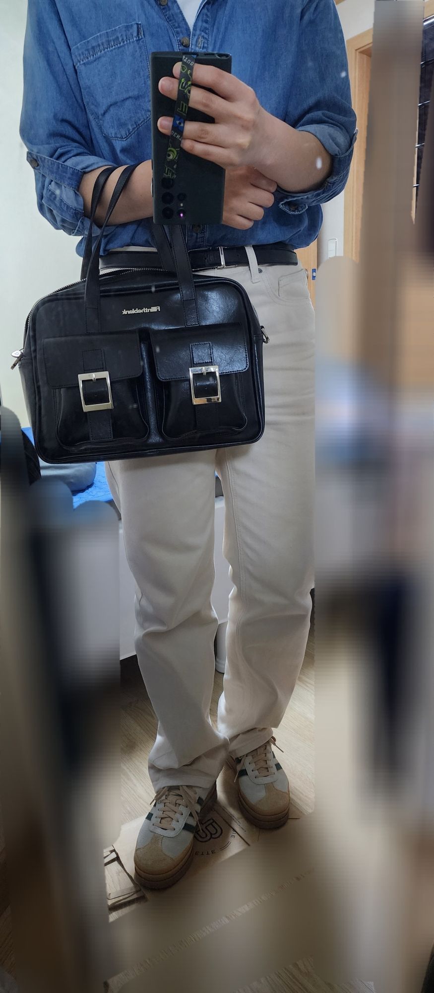 【FILLINTHEBLANK】PK Middle Shoulder Bag (glossy)(turqoise) FILLINTHEBLANK
