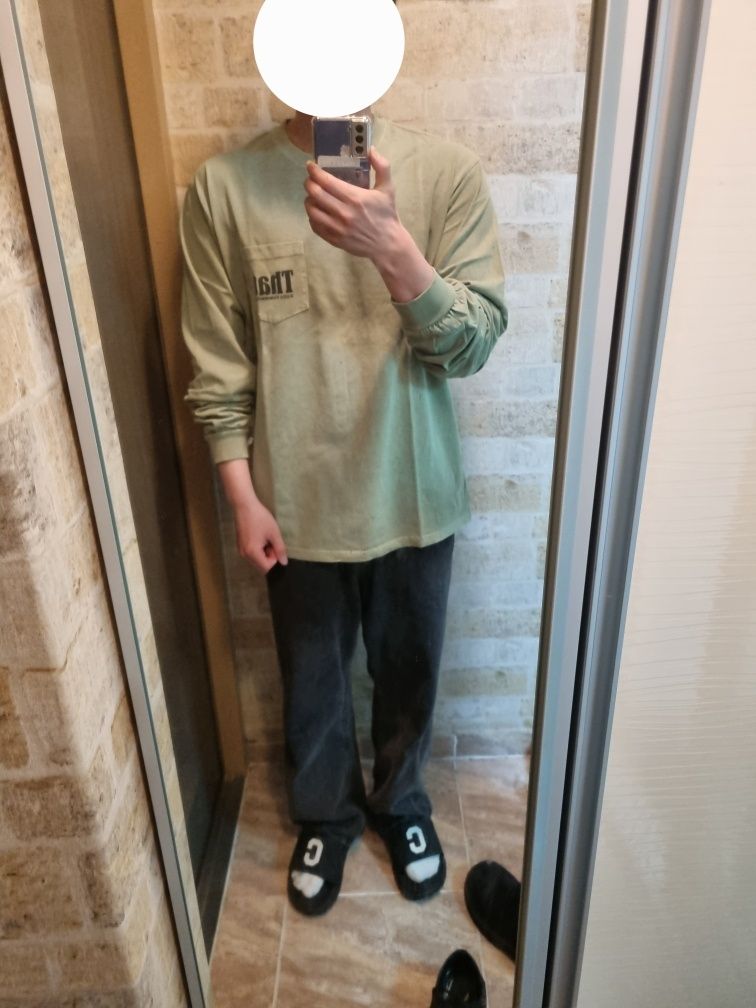 【THISISNEVERTHAT】モノグラム L/S Tee Olive MUSINSA | thisisneverthat® That Pocket L/S Tee Olive