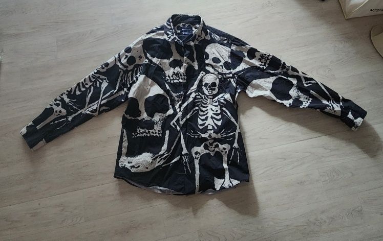 MUSINSA | thisisneverthat® Skeletons Shirt Washed Black