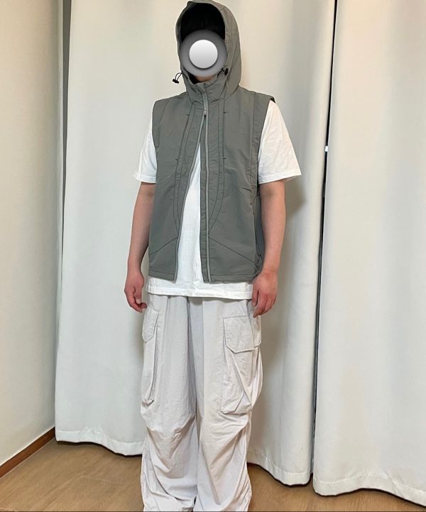 アウターその他 XTONZ XJ109 Star Stitch Hooded Nylon Vest GRAY XJ109GR MUSINSA | XTONZ XJ109 Star Stitch Hooded Nylon Vest (GRAY)
