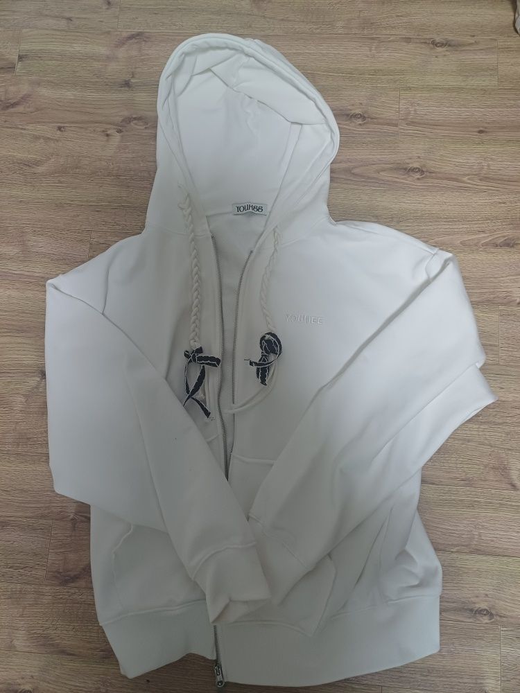 アウターその他 YOUHEE RIBBON DETAIL HOOD ZIPUP WHITE MUSINSA | YOUHEE RIBBON DETAIL HOOD ZIP-UP WHITE