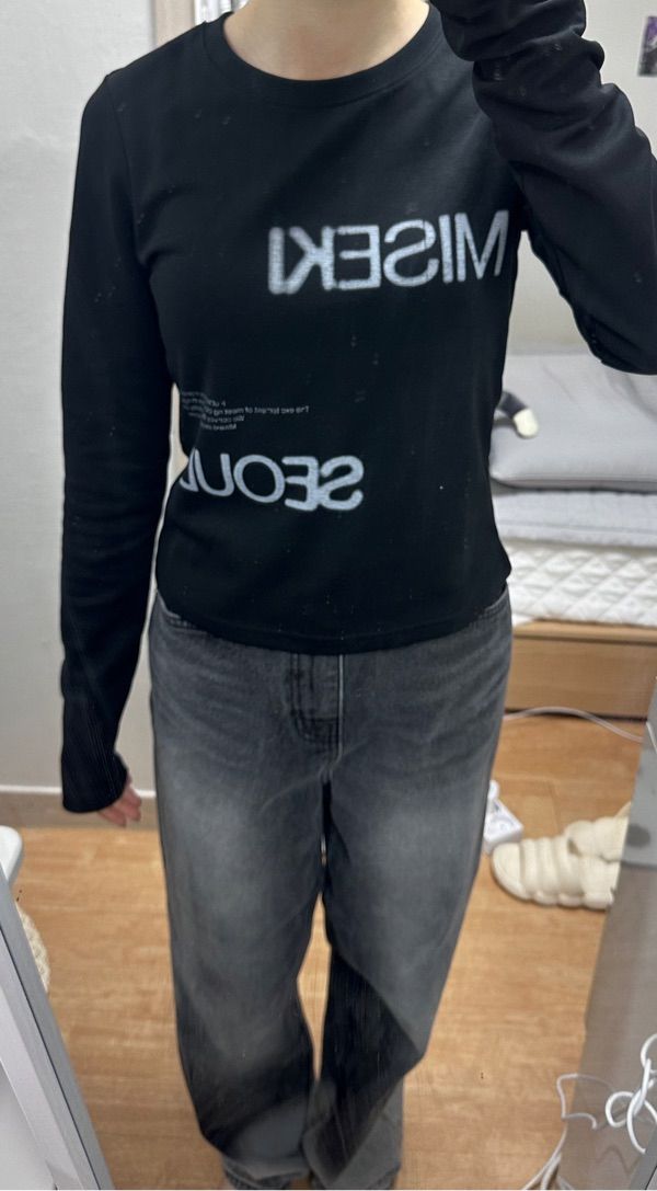 ◆MISEKI SEOUL◆ Logo long sleeves WHITE MSK2402003WH MUSINSA | MISEKI SEOUL Logo long sleeves WHITE
