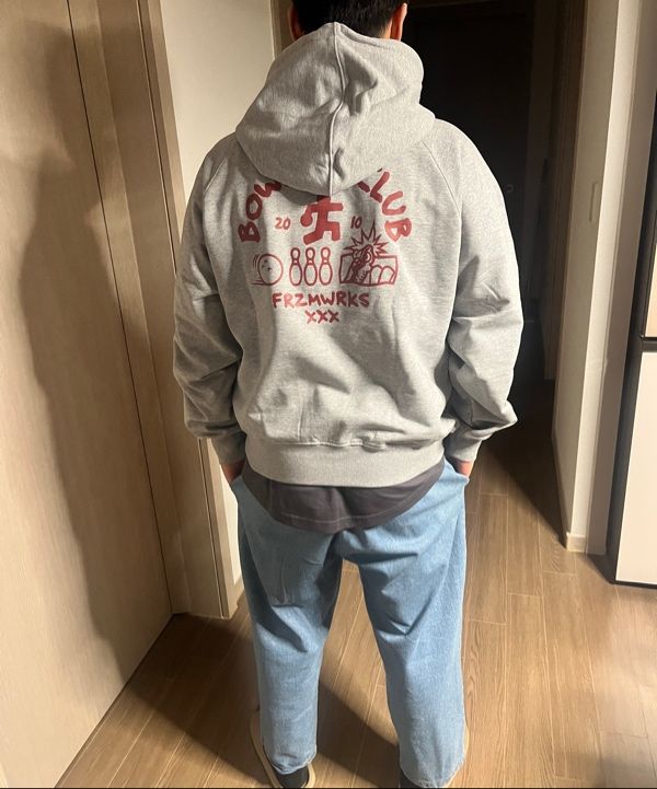 パーカー・フーディ FRIZMWORKS XXX BOWLING CLUB HOODY GRAY FZW2024SSTS008 MUSINSA | FRIZMWORKS XXX BOWLING CLUB HOODY _ GRAY