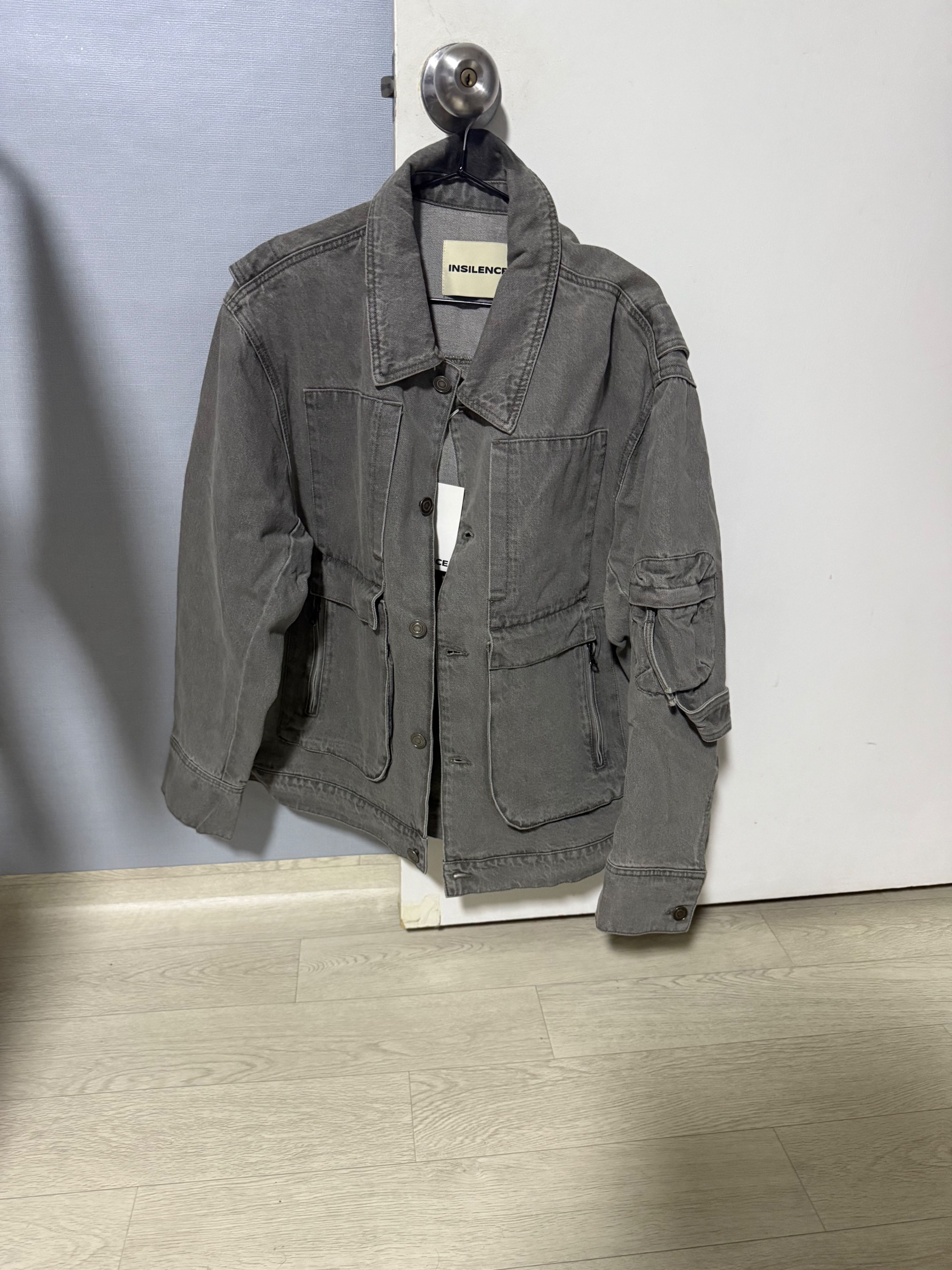 ★IN SILENCE★ Boxy fit denim trucker jacket SAND GRAY IM2D2 MUSINSA | INSILENCE Boxy fit denim trucker jacket SAND GRAY